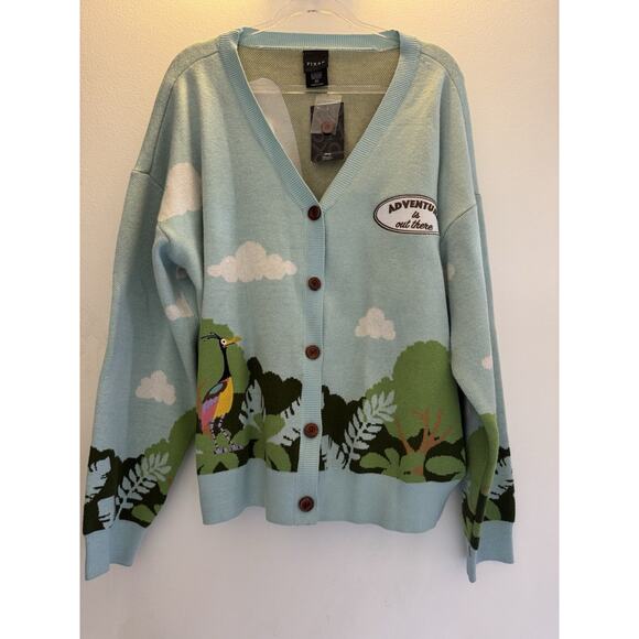 Disney Pixar Up Adventure Is Out There Scenic Women's Knit Cardigan Size 3X - Picture 2 of 5